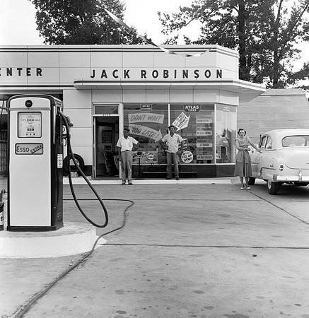The ESSO gas station owned by Jack Robinson's father, Mid-1960s