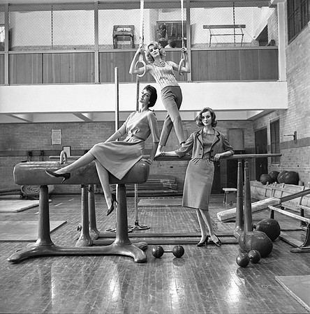 Fashion photograph taken in the NYC YMCA, mid-1960s