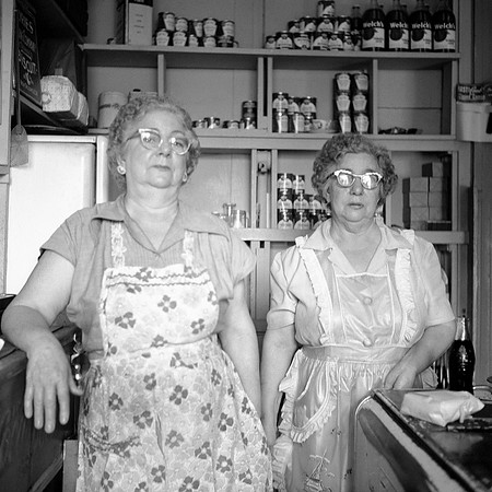 Sadie Boehm and her Sister, Canal Street, New Orleans, Early 1950s